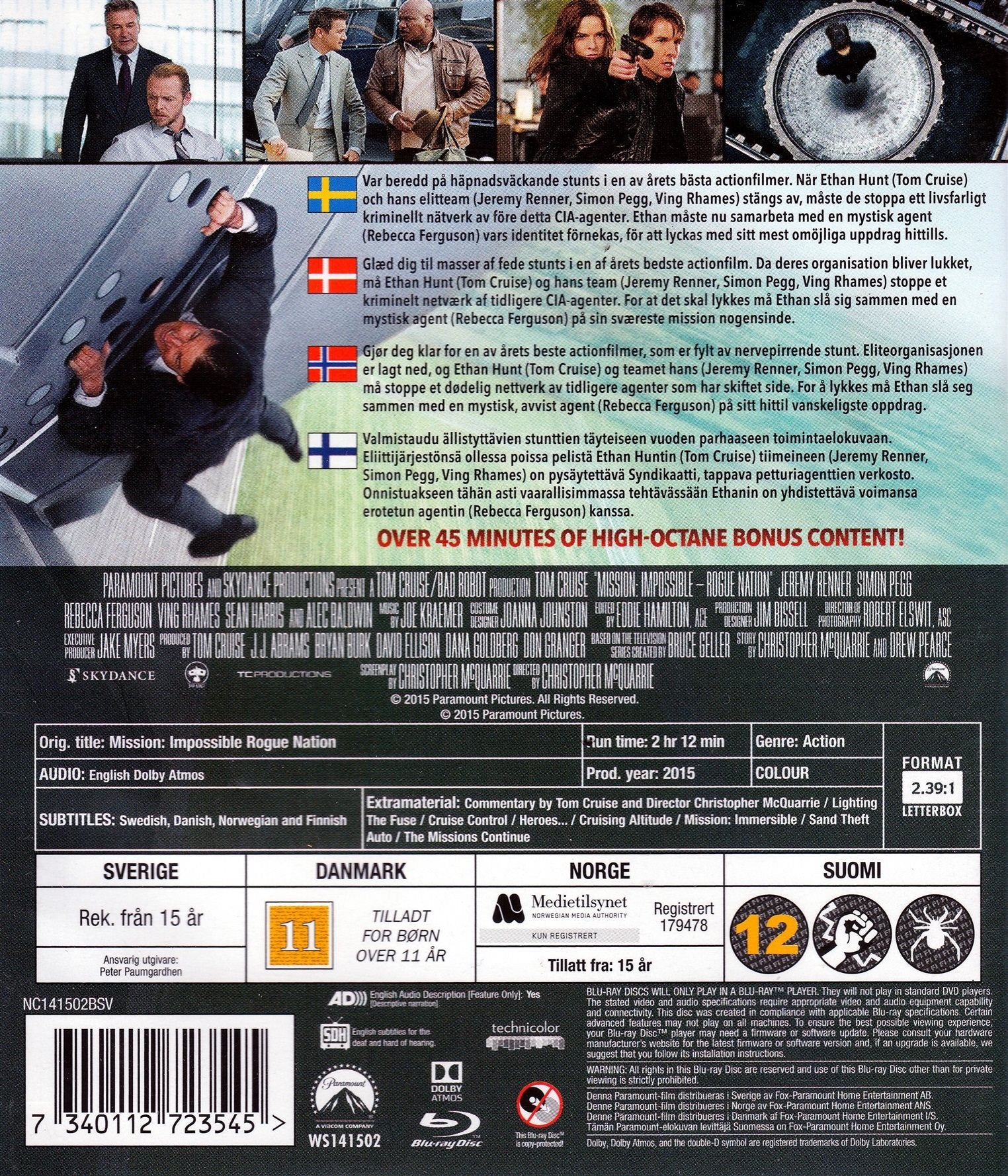 Mission: Impossible - Rogue Nation (Blu-ray)