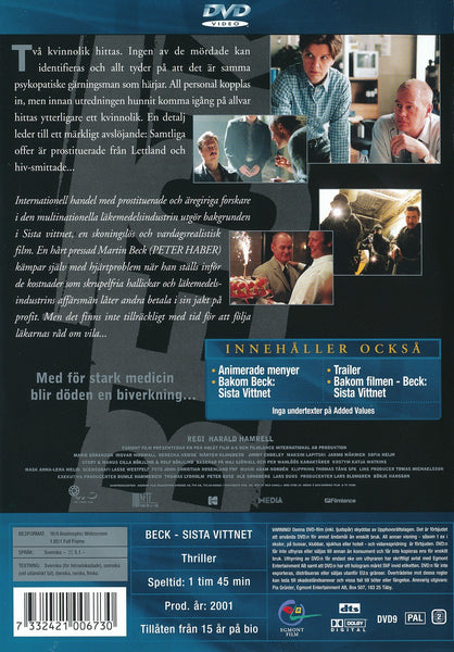 Beck - Sista Vittnet (DVD)