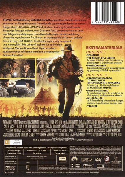 Indiana Jones og krystalkraniets kongerige (DVD)