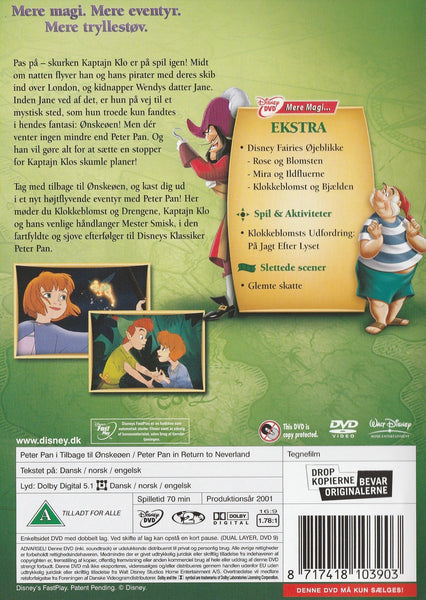 Peter Pan - Tilbage Til Ønske Øen (DVD)