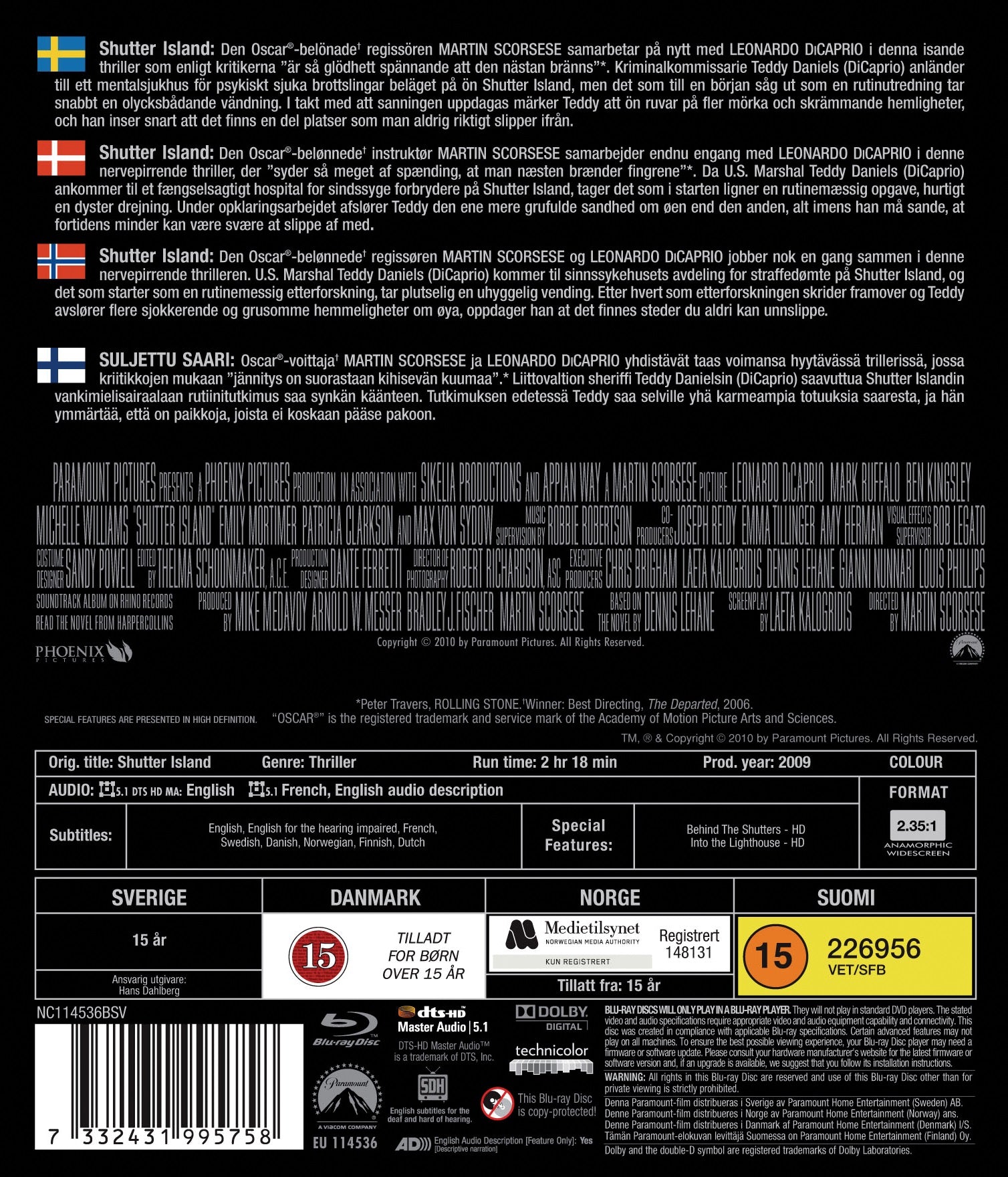 Shutter Island (Blu-ray)