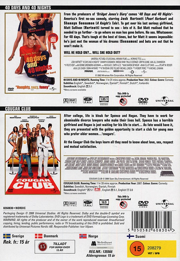 40 days and 40 nights / Cougar Club (DVD)