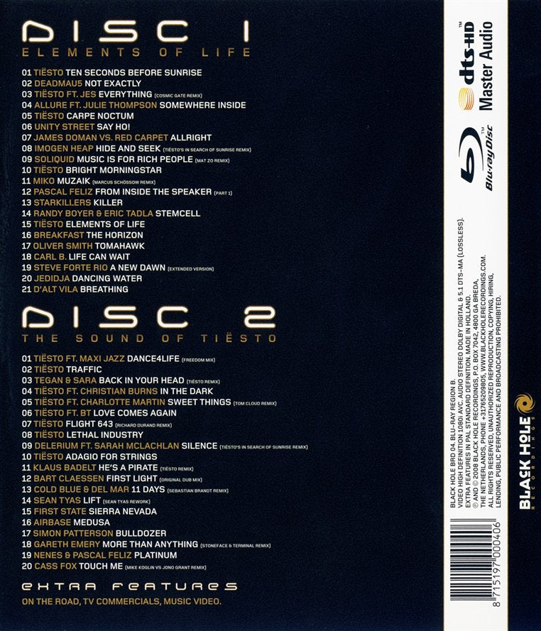 DJ Tiesto: Elements of Life (Blu-ray)