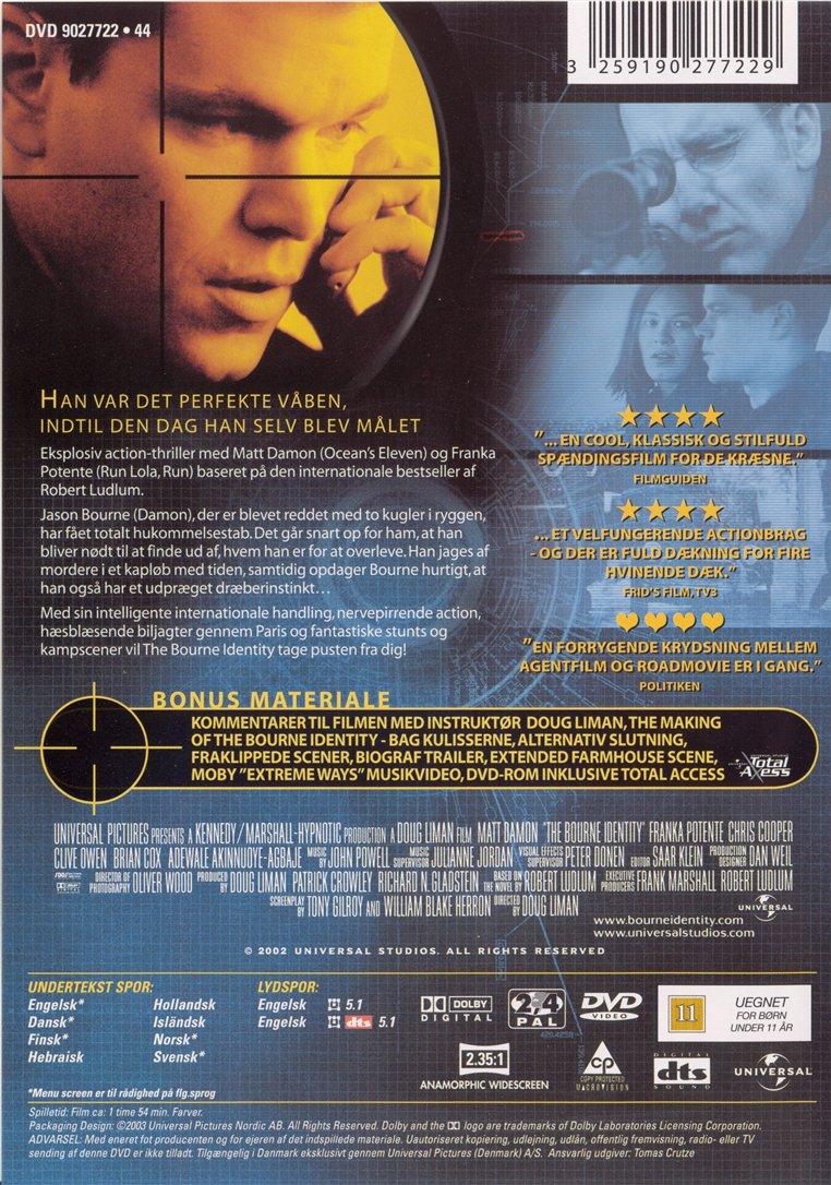 The Bourne Identity - Manden Uden Navn (DVD)