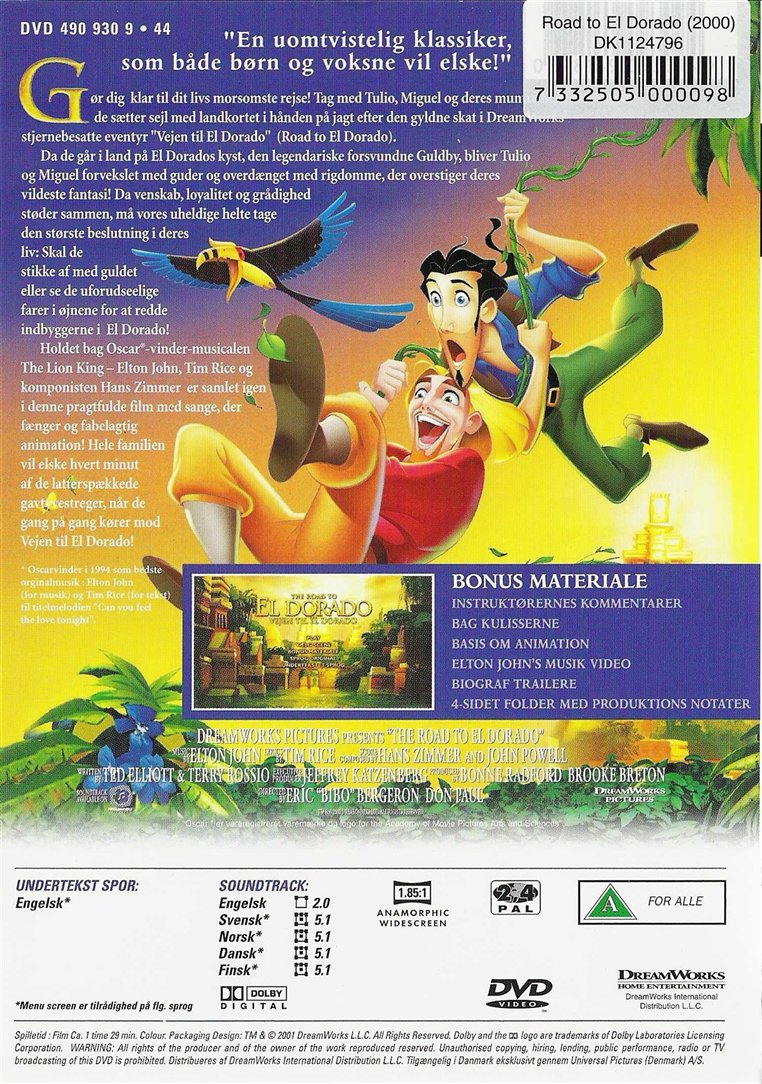 Vejen til El dorado (DVD)