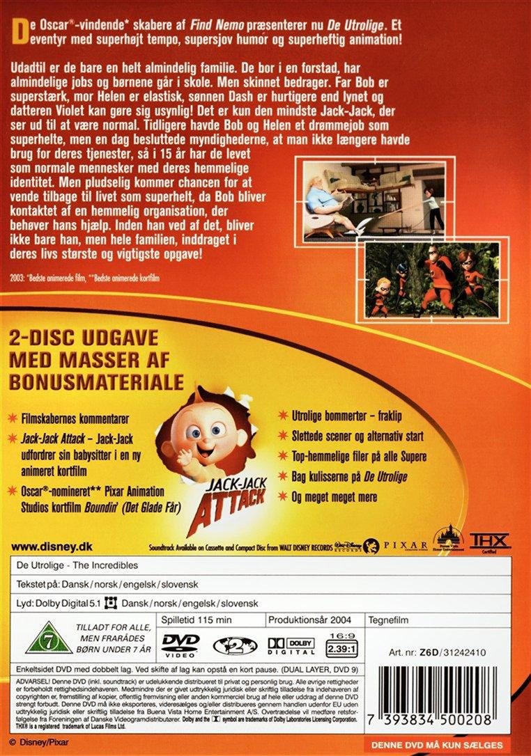 De Utrolige (DVD)
