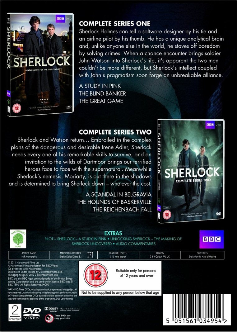 Sherlock: Complete Series One & Two (DVD)