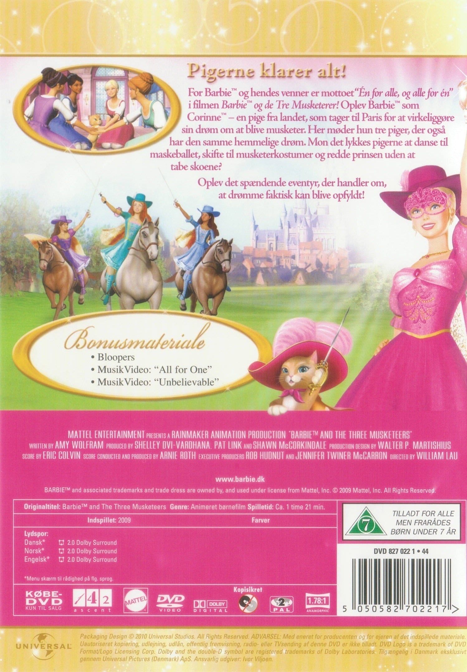 Barbie: Og de tre Musketerer (DVD)