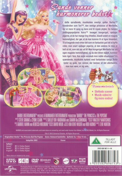 Barbie: Prinsessen & Popstjernen (DVD)