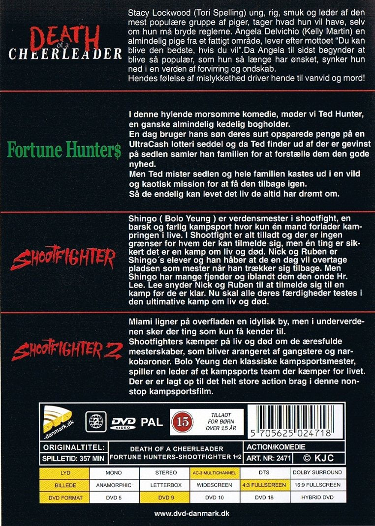 Death Of A Cheerleader + Fortune Hunter$ + Shootfighter + Shootfighter 2 (DVD)