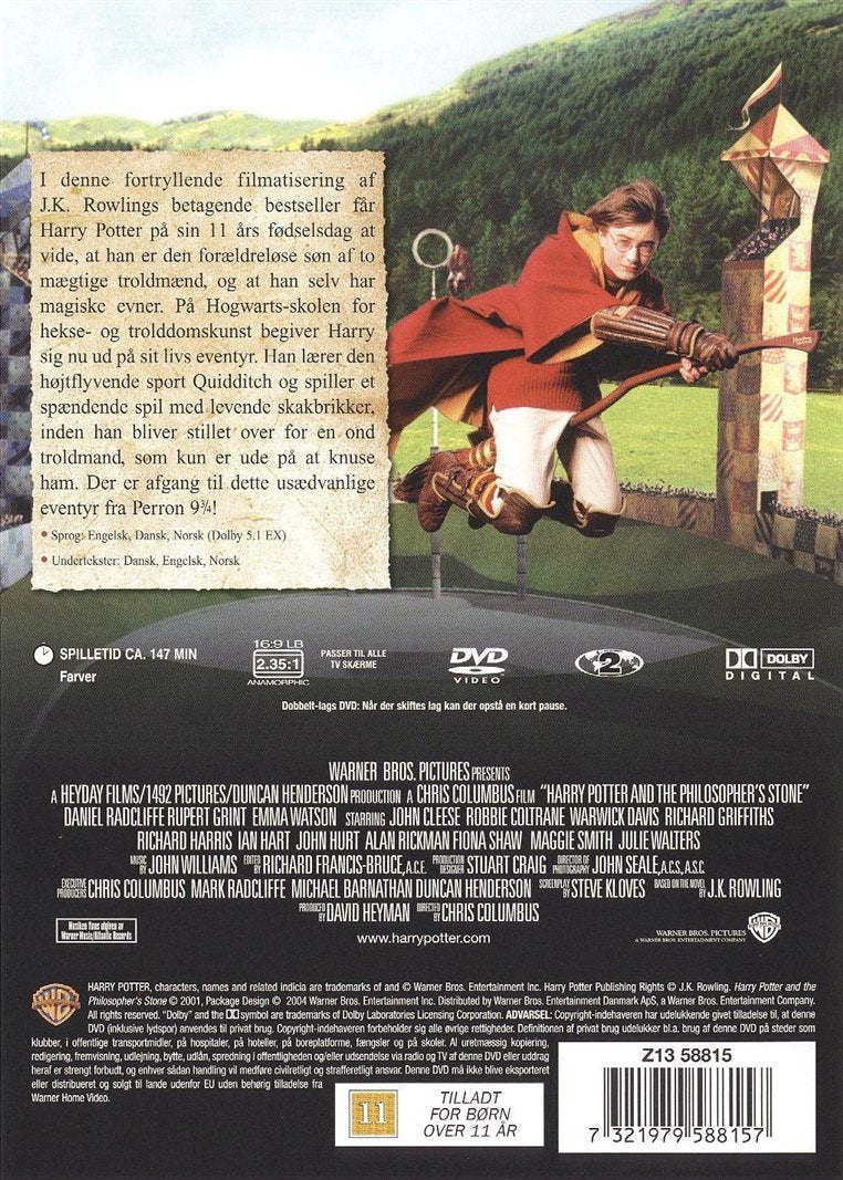 Harry Potter og de vises sten (DVD)
