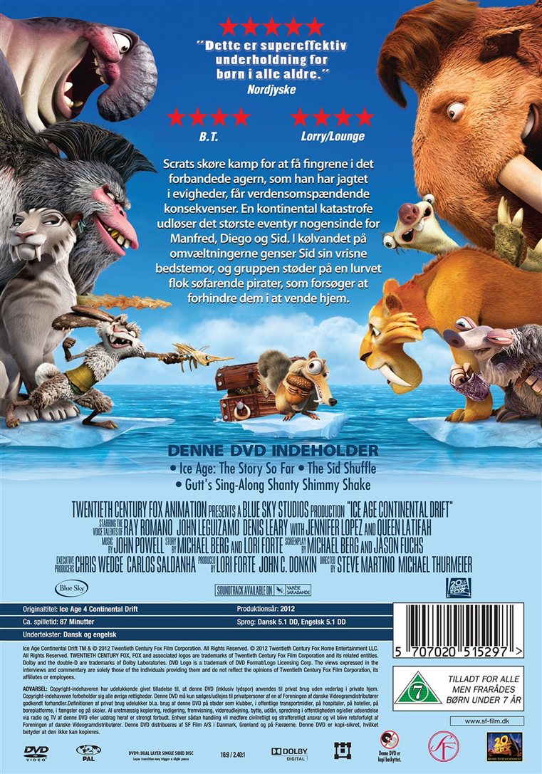 Ice Age 4: På Gyngende Grund (DVD)