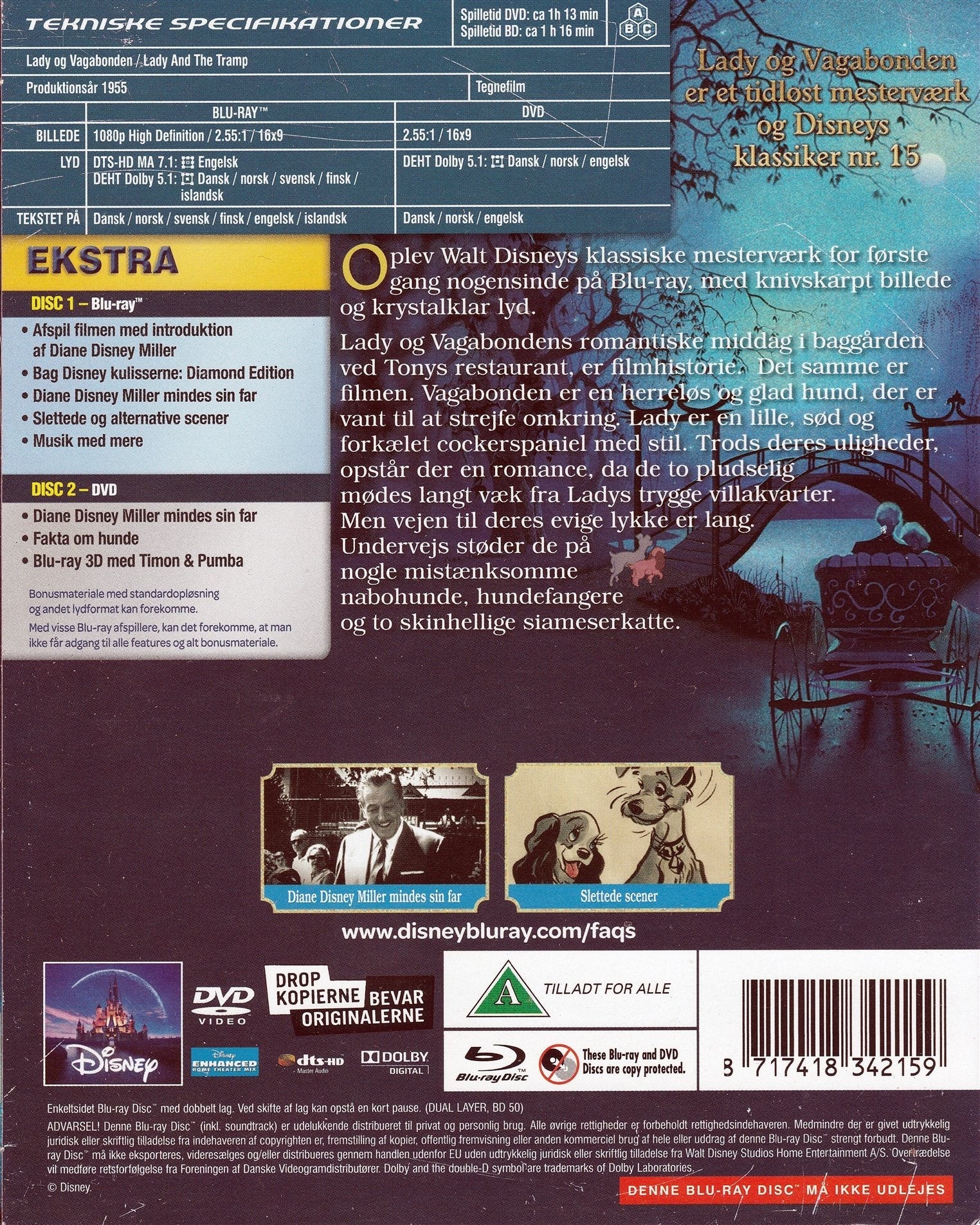 Lady og Vagabonden (Blu-ray)
