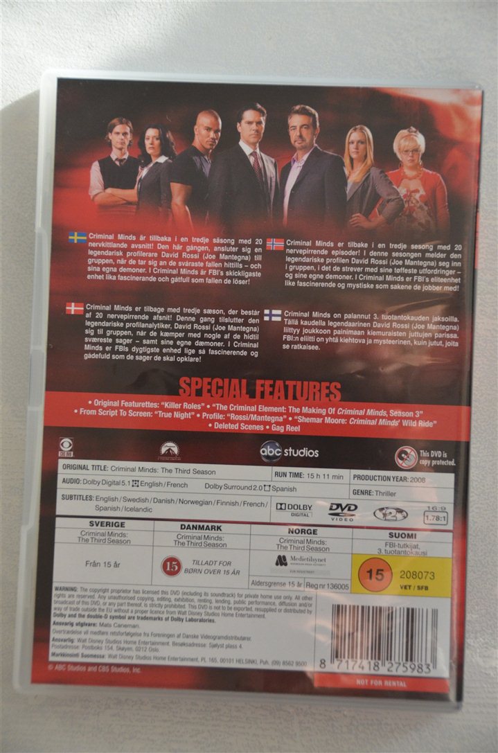 Criminal Minds: Season 3 (DVD)
