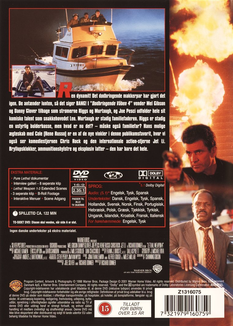 Dødbringende våben 4 (DVD)