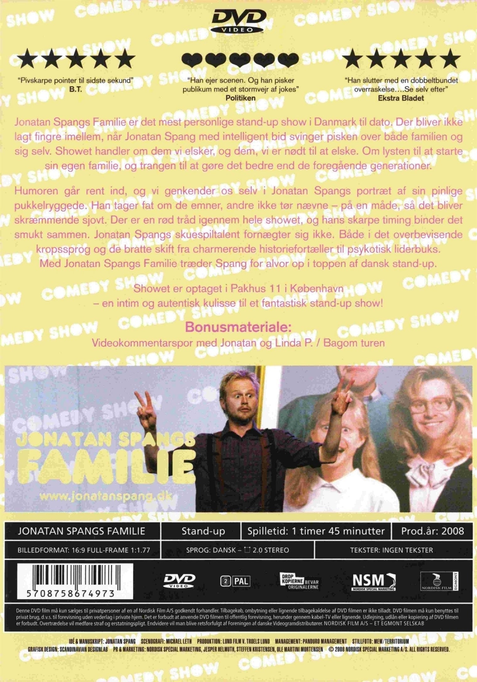 Jonatan Spangs: Familie (DVD)
