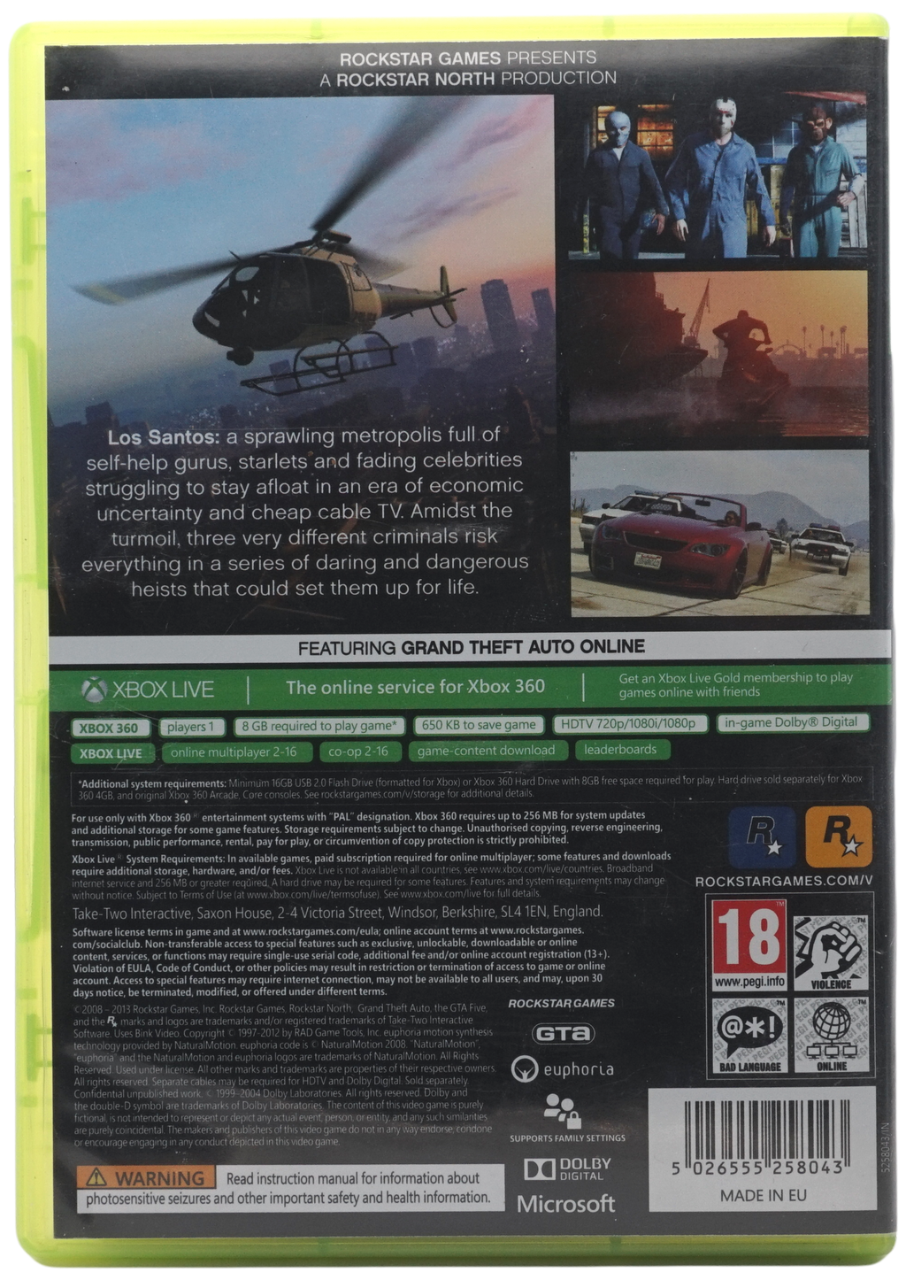 Grand Theft Auto V (GTA 5) (Xbox 360)