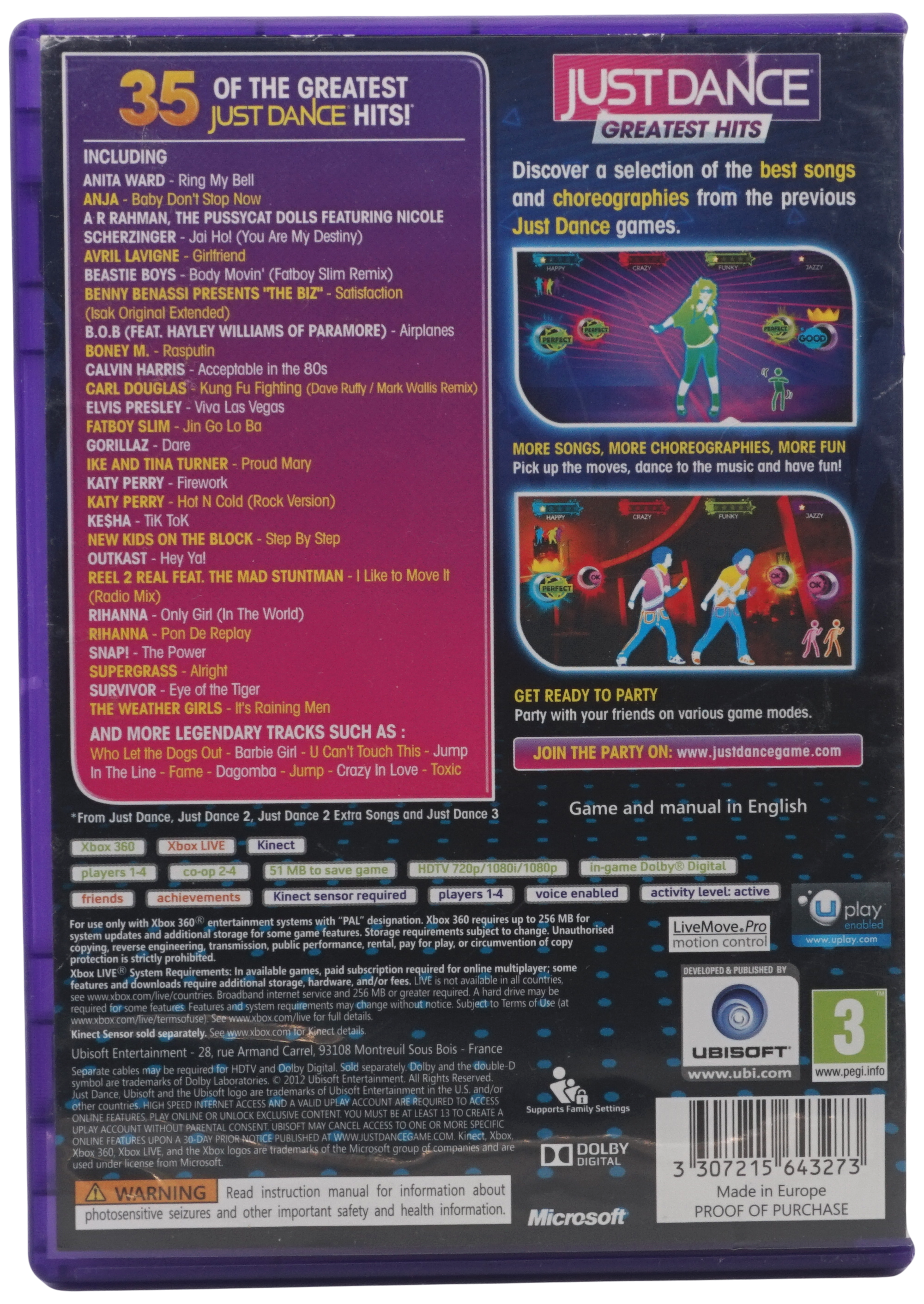 Just Dance : Greatest Hits (Xbox 360)