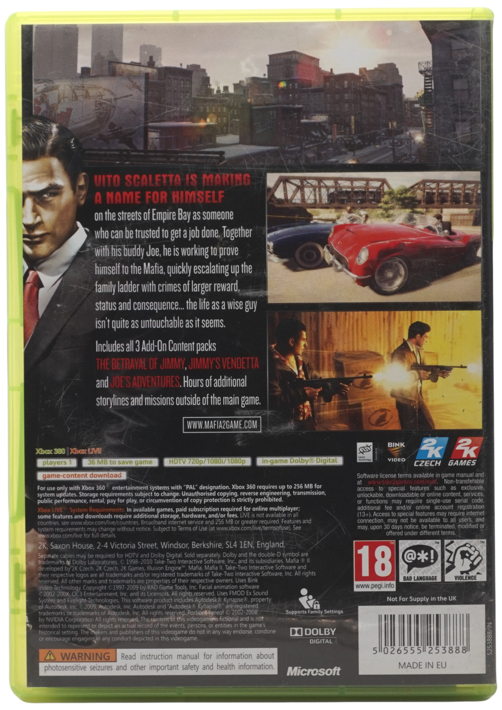 Mafia II (Classics) (Xbox 360)