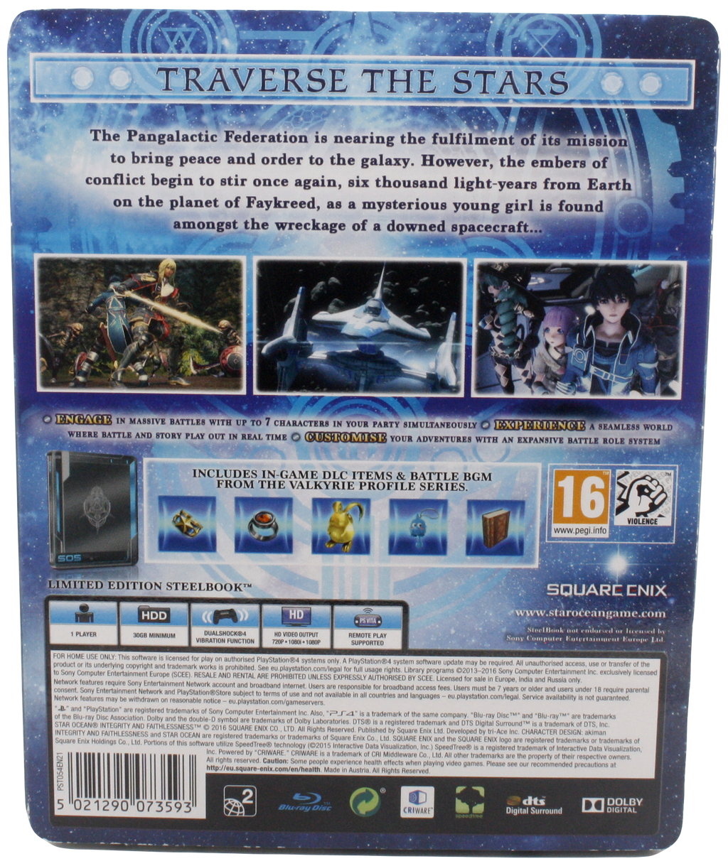 Star Ocean: Integrity and Faithlessness Limited Edition (PS4)